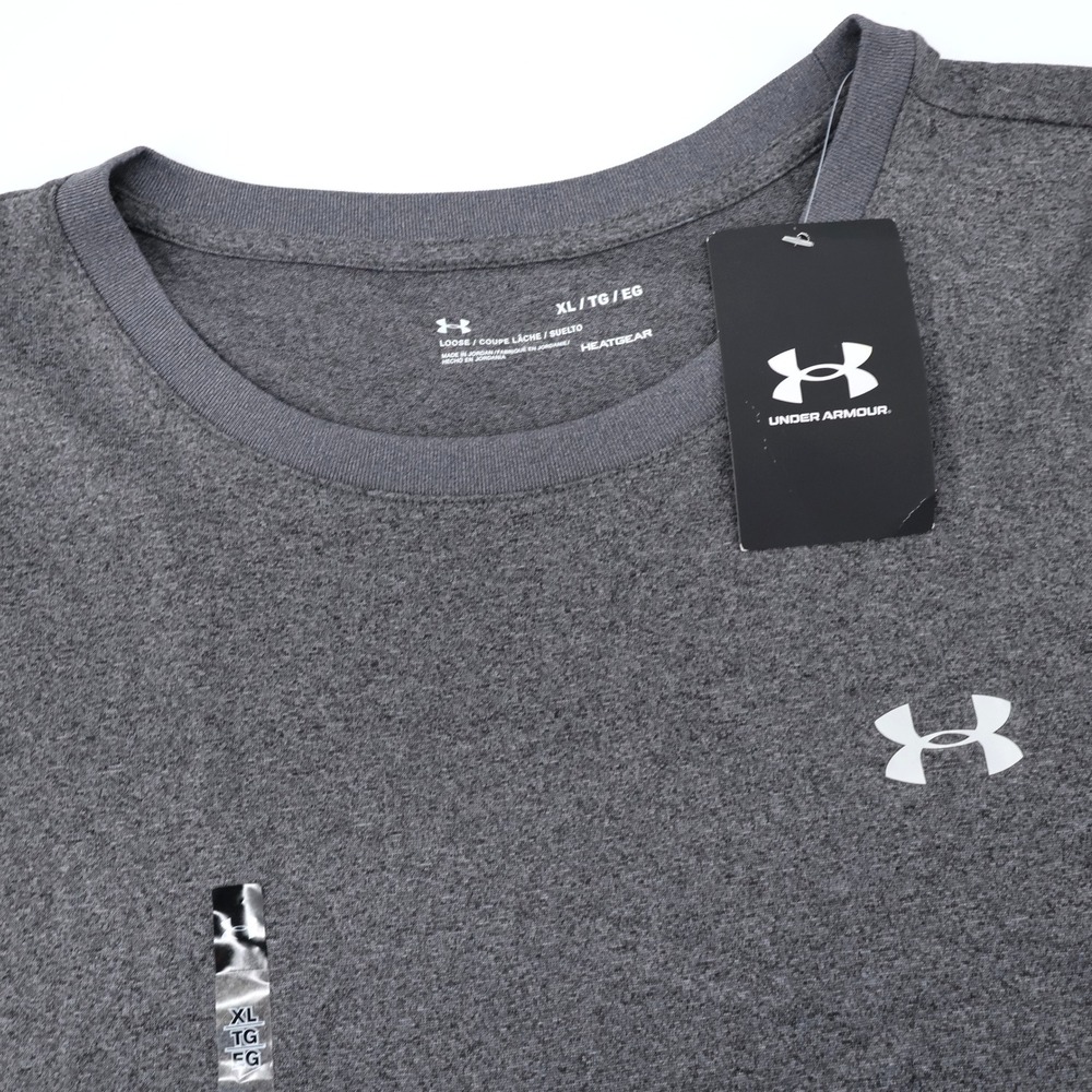 NEW Under Armour Womens Heatgear Loose Fit‎ T Shirt Grey XL TG EG Short Sleeve